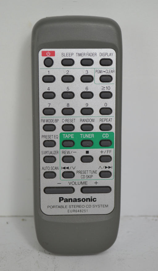 Panasonic CD Stereo Audio System Remote EUR648251-Remote-SpenCertified-refurbished-vintage-electonics