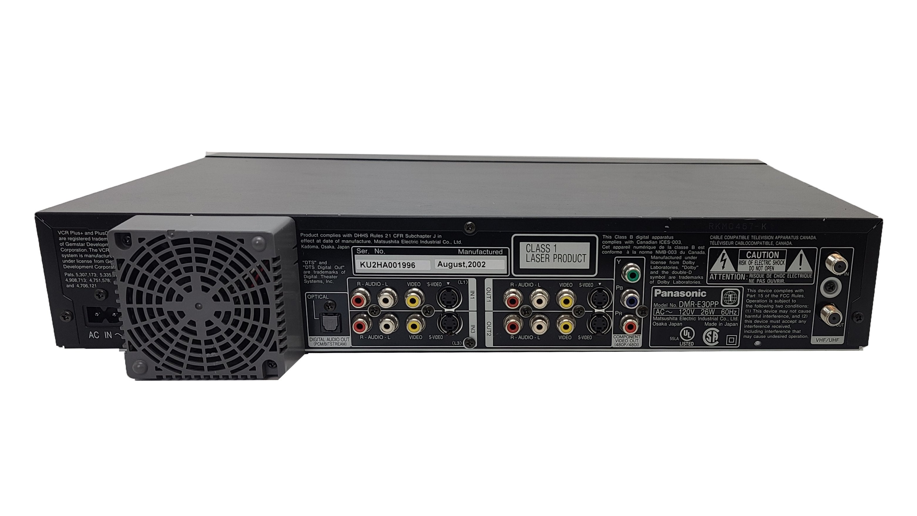 Panasonic DMR-E30 DVD RAM Disc Recorder with Built-in Tuner — SpenCertified