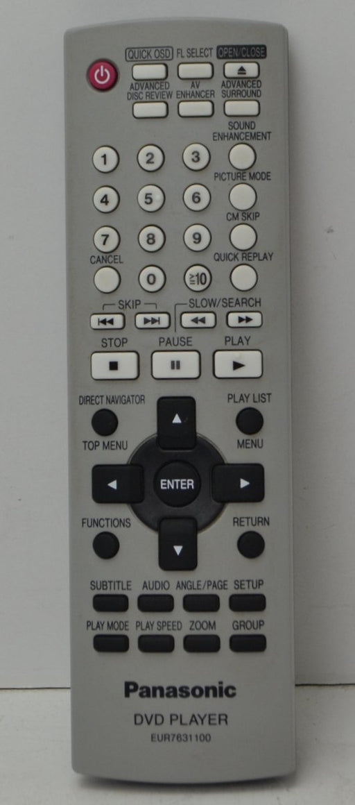 Panasonic EUR7631100 DVD Player Remote Control-Remote-SpenCertified-refurbished-vintage-electonics