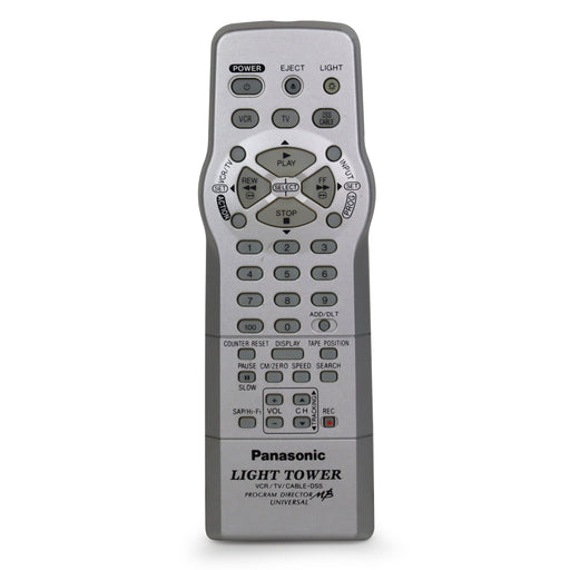 Panasonic LSSQ0407 Remote Control Light Tower Program Director VCR / TV / Cable DSS MB Silver-Remote-SpenCertified-refurbished-vintage-electonics