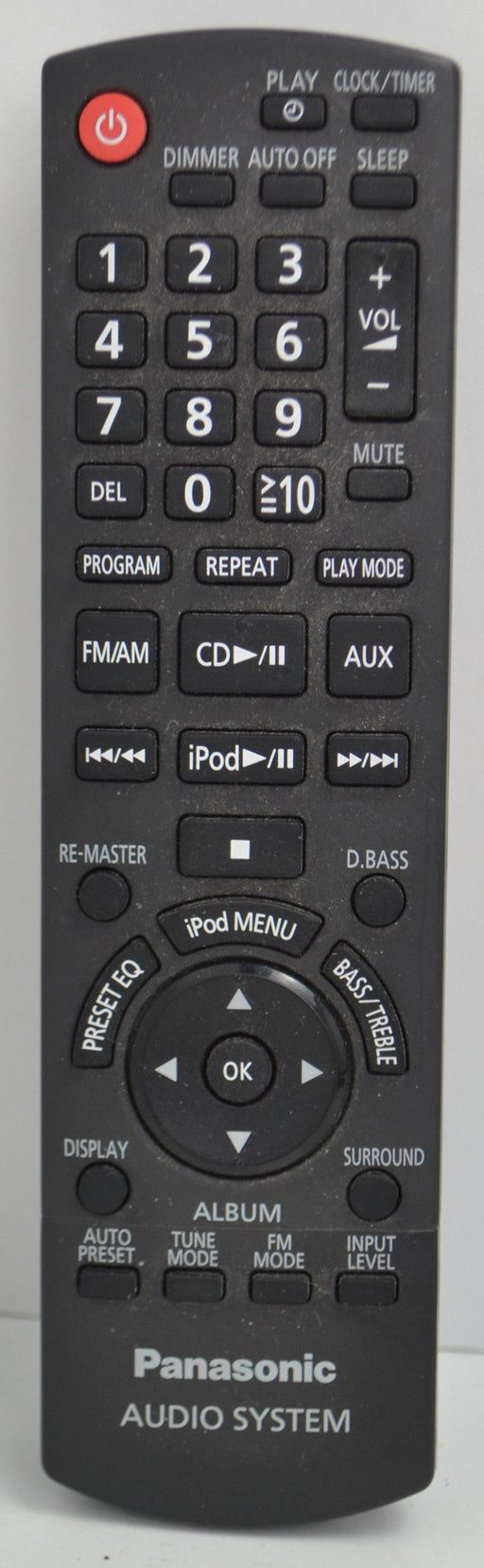 Panasonic - N2QAYB000394 - Audio System - Remote Control - For SC-HC3 SA-HC3 Audio Systems-Remote-SpenCertified-refurbished-vintage-electonics