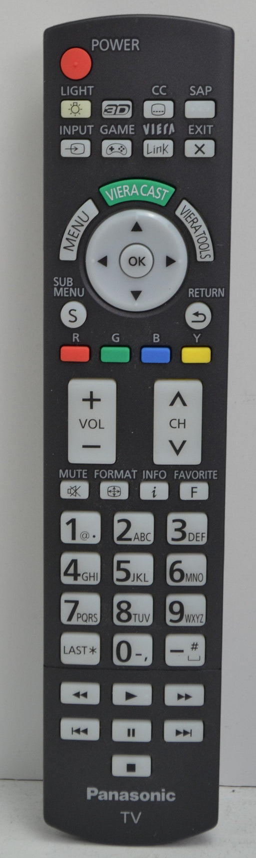 Panasonic - N2QAYB000571 - Remote Control Transmitter Unit - TV - Vieja - TC-L32DT30 TC-L37DT30 TCP42ST30 TCP46ST30-Remote-SpenCertified-refurbished-vintage-electonics