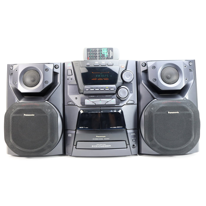 Panasonic SA-AK27 5-Disc CD Changer System with Speakers-Electronics-SpenCertified-refurbished-vintage-electonics