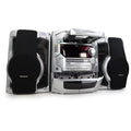 Panasonic SA-AK58 5-Disc CD Player / Dual Cassette Deck Stereo Sound System with Bookshelf Speakers
