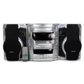 Panasonic SA-AK58 5-Disc CD Player / Dual Cassette Deck Stereo Sound System with Bookshelf Speakers