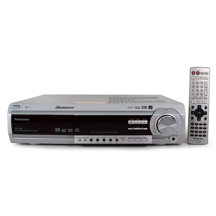 Panasonic SA-HT680 5 Disc DVD Changer Home Theater Sound System (Without Speakers)-Electronics-SpenCertified-refurbished-vintage-electonics