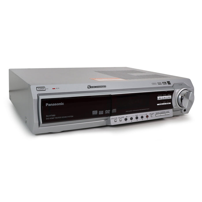 Panasonic SA-HT680 5 Disc DVD Changer Home Theater Sound System (Without Speakers)-Electronics-SpenCertified-refurbished-vintage-electonics