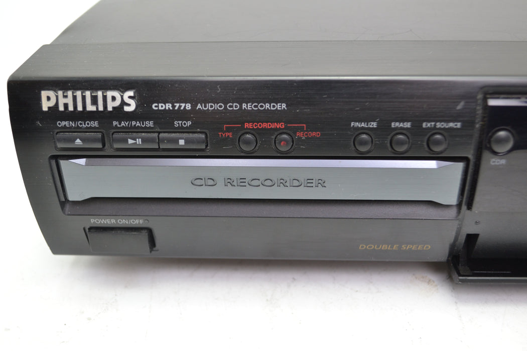 Philips - CDR 778 - CD Recorder and Player - Dual Tray - Compact Disc Dubbing-Electronics-SpenCertified-refurbished-vintage-electonics