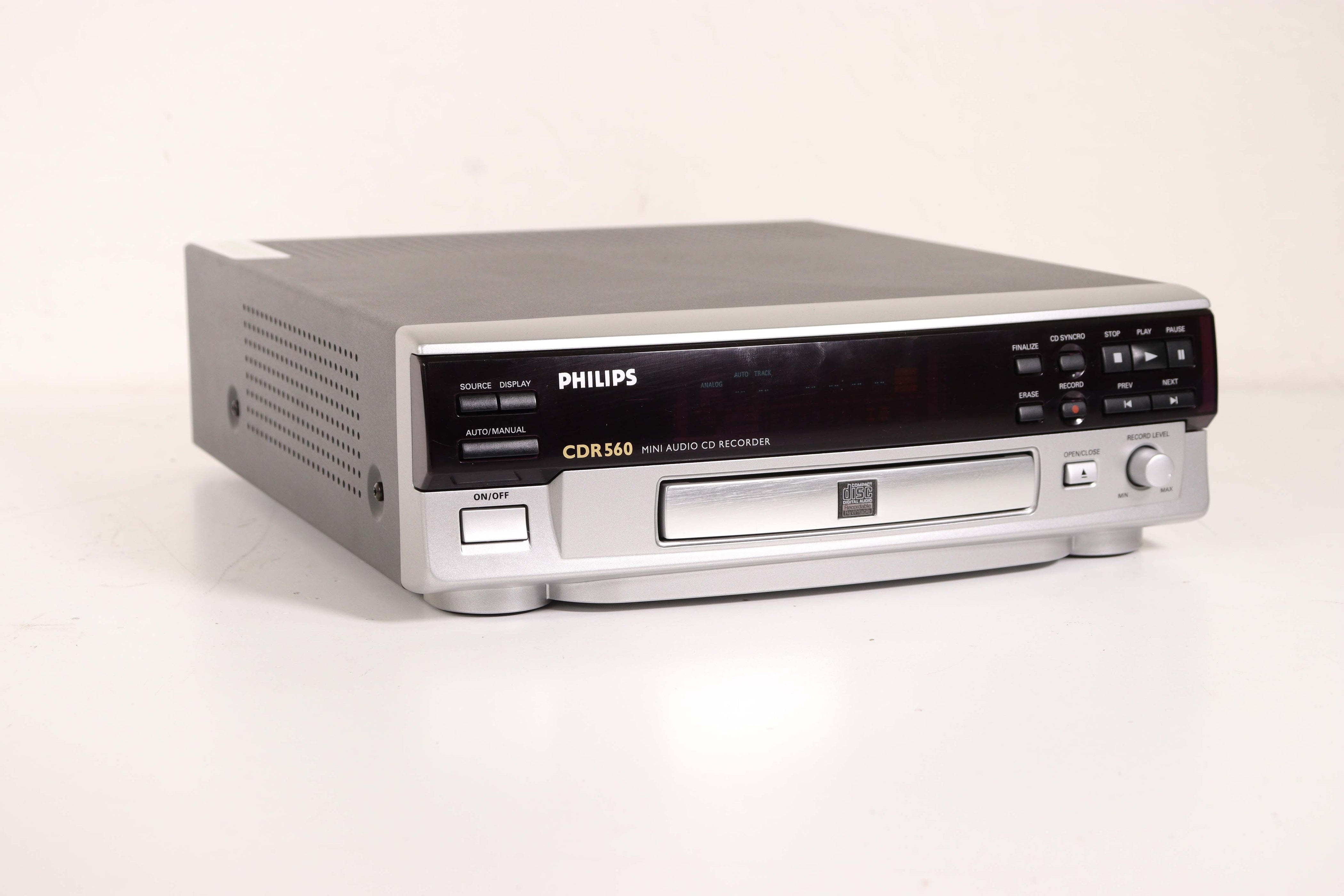 Philips Cd R Machine Philips CDR560 CD Recorder Burner System with Slim Design — SpenCertified