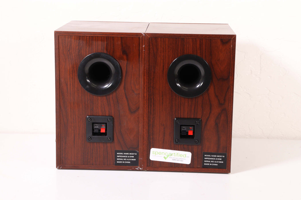 Philips MCD718 Small Bookshelf Speaker Pair Set-Speakers-SpenCertified-vintage-refurbished-electronics