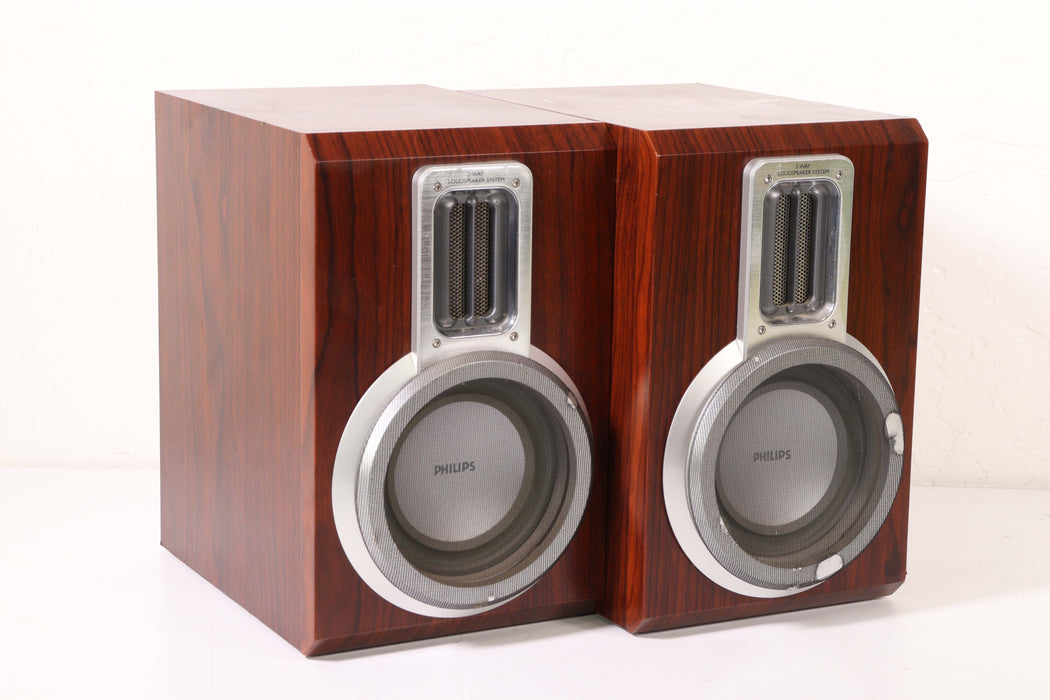 Philips MCD718 Small Bookshelf Speaker Pair Set-Speakers-SpenCertified-vintage-refurbished-electronics