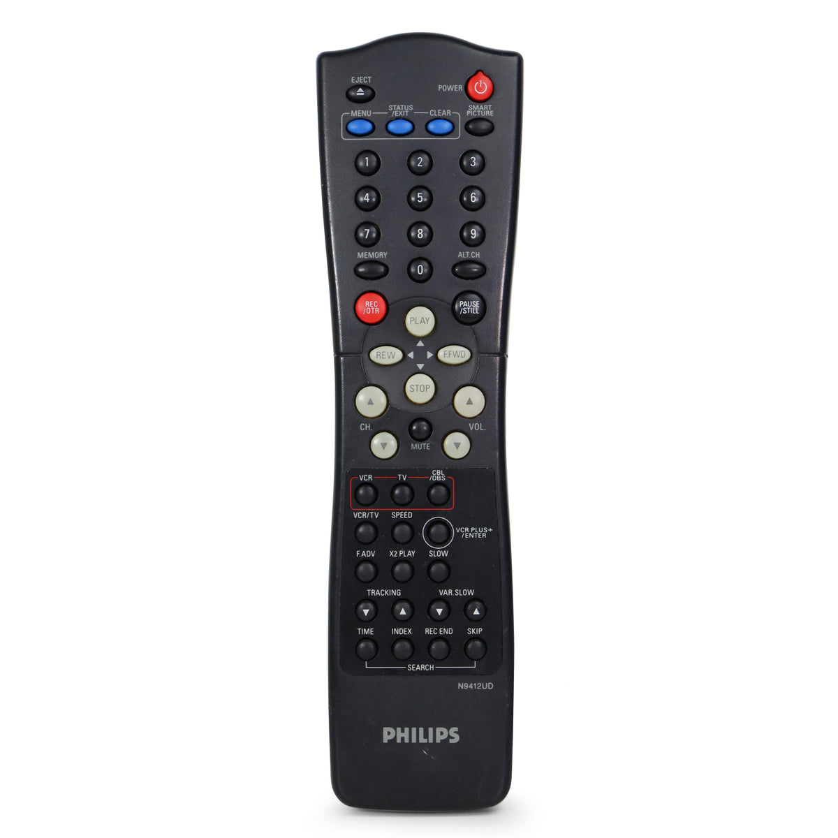 Philips N9412UD Remote Control for VHS Player VR674CAT21 — SpenCertified