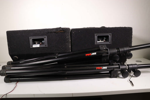 Phonic S710 10" 2-Way Stage Floor Monitor Speaker Pair With Stands-Speakers-SpenCertified-vintage-refurbished-electronics