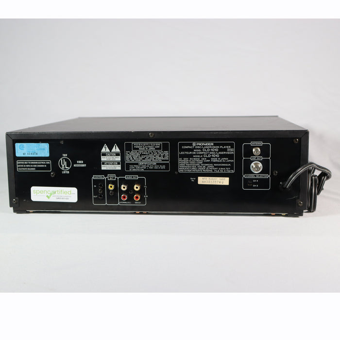 Pioneer CLD-1010 LaserDisc Player-Electronics-SpenCertified-refurbished-vintage-electonics