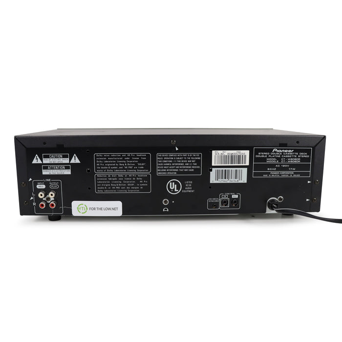 Pioneer CT-W606DR Dual Stereo Cassette Deck Player Digital TDNS Tape Duplication Noise Suppressor-Electronics-SpenCertified-refurbished-vintage-electonics