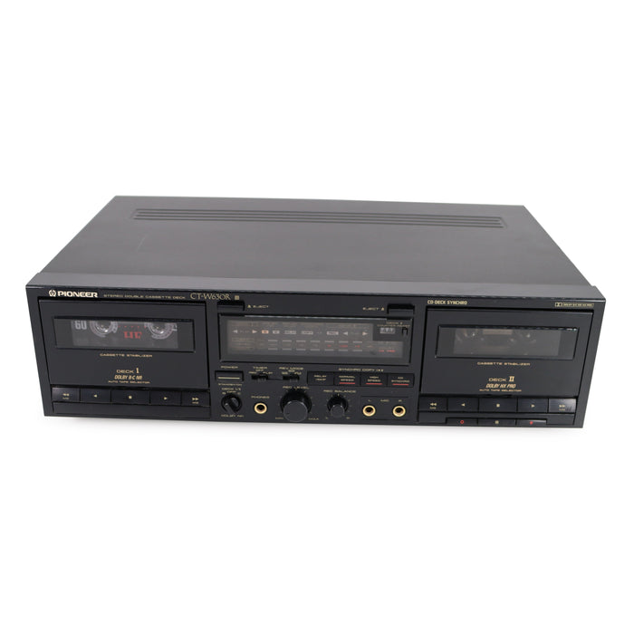 Pioneer CT-W630R Double Stereo Cassette Deck Player/Recorder with Mic Right and Left-Electronics-SpenCertified-refurbished-vintage-electonics