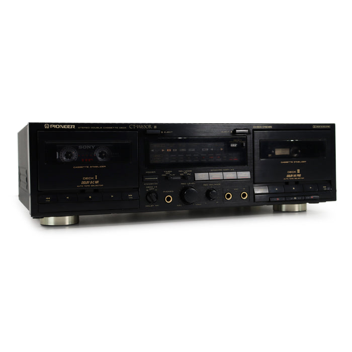 Pioneer CT-W630R Double Stereo Cassette Deck Player/Recorder with Mic Right and Left-Electronics-SpenCertified-refurbished-vintage-electonics
