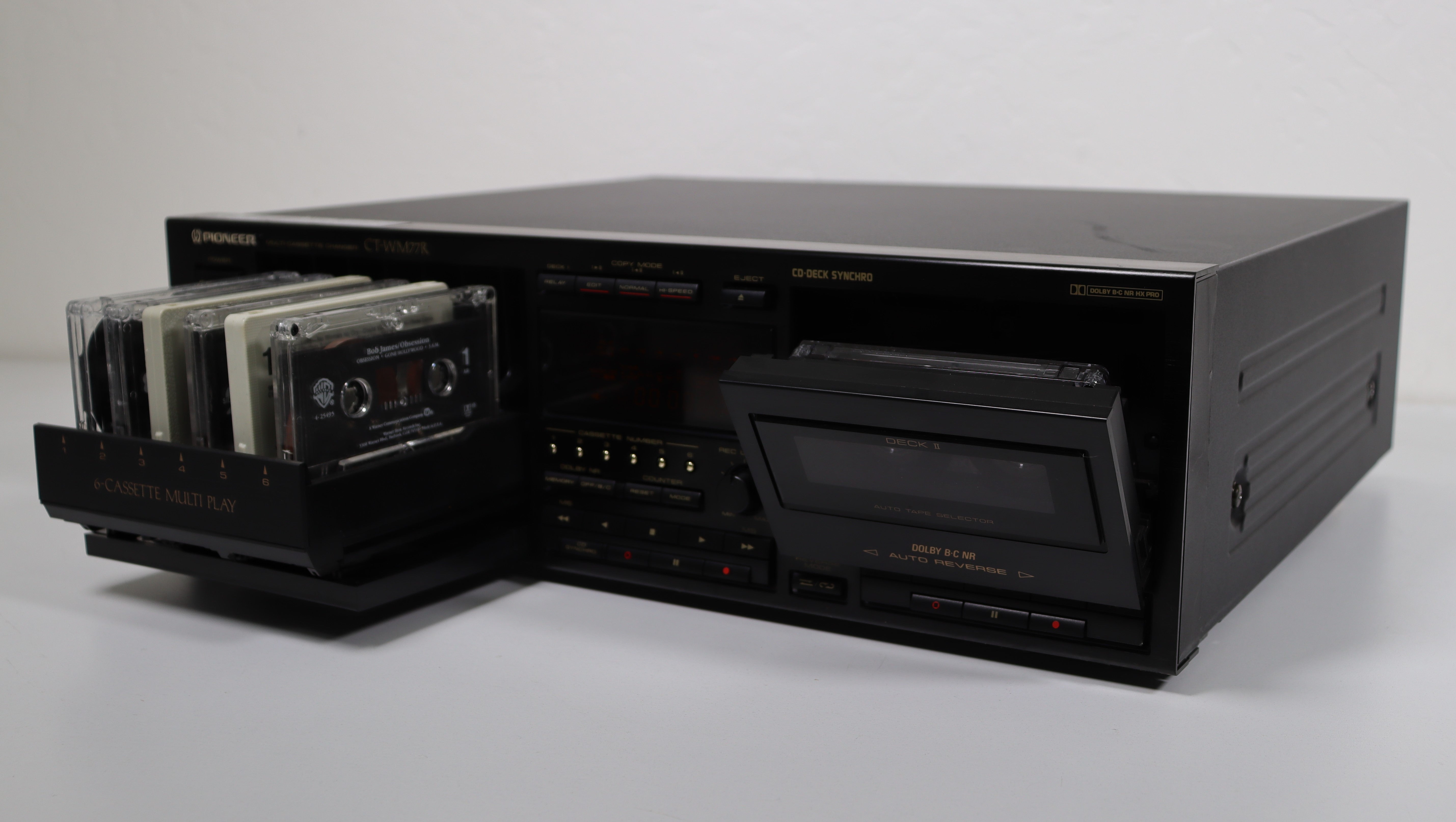 Pioneer CT-WM77R Dual Tape Deck 6-Cassette Multi Play / Dolby HX Pro P