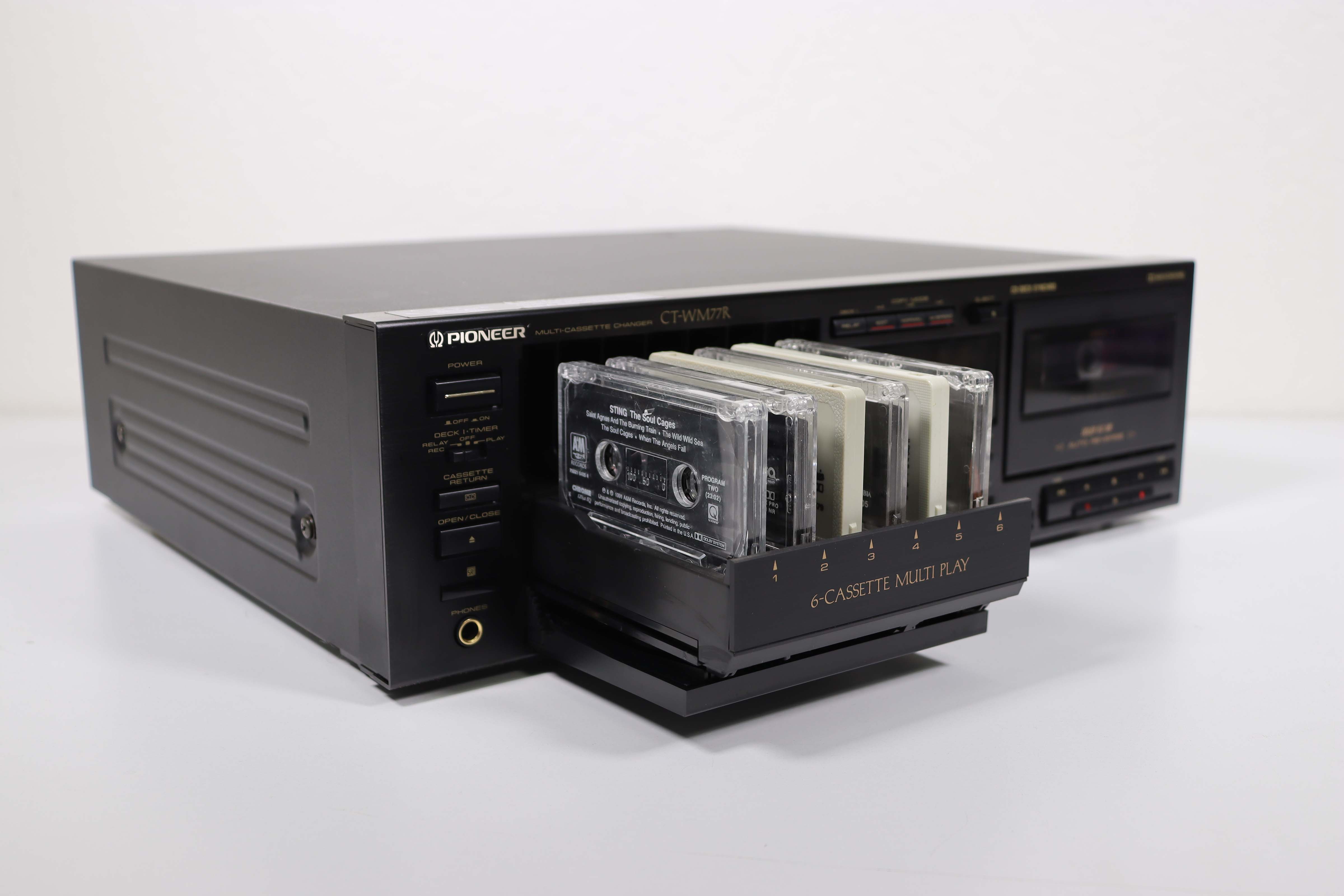 Pioneer CT-WM77R Dual Tape Deck 6-Cassette Multi Play / Dolby HX