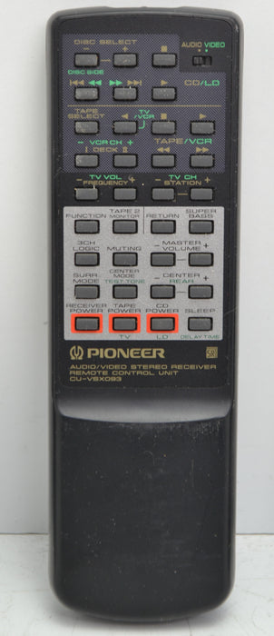 Pioneer - CU-VSX093 - Remote Control Unit - Audio / Video Stereo Receiver-Remote-SpenCertified-refurbished-vintage-electonics