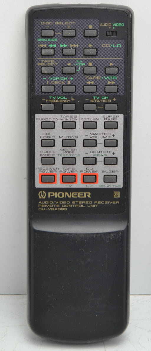 Pioneer - CU-VSX093 - Remote Control Unit - Audio / Video Stereo Receiver-Remote-SpenCertified-refurbished-vintage-electonics