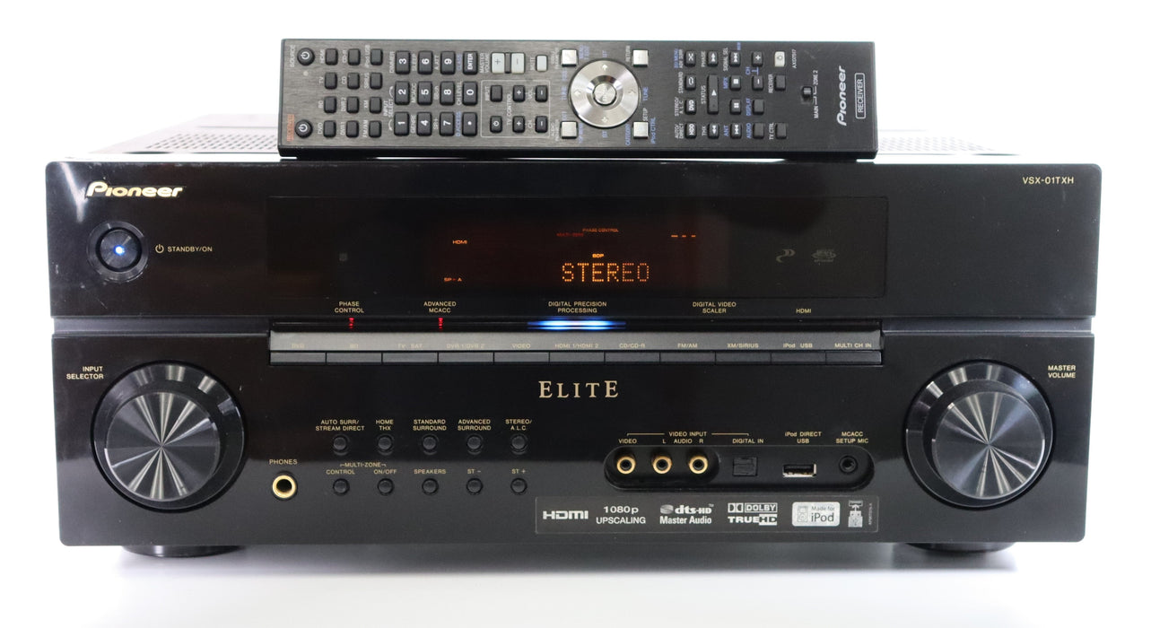 Pioneer Elite VSX-01TXH 1080P HDMI Upscaling 7.1 Channel A/V Receiver 770 Watts 110 Watts Per Channel-SpenCertified-vintage-refurbished-electronics