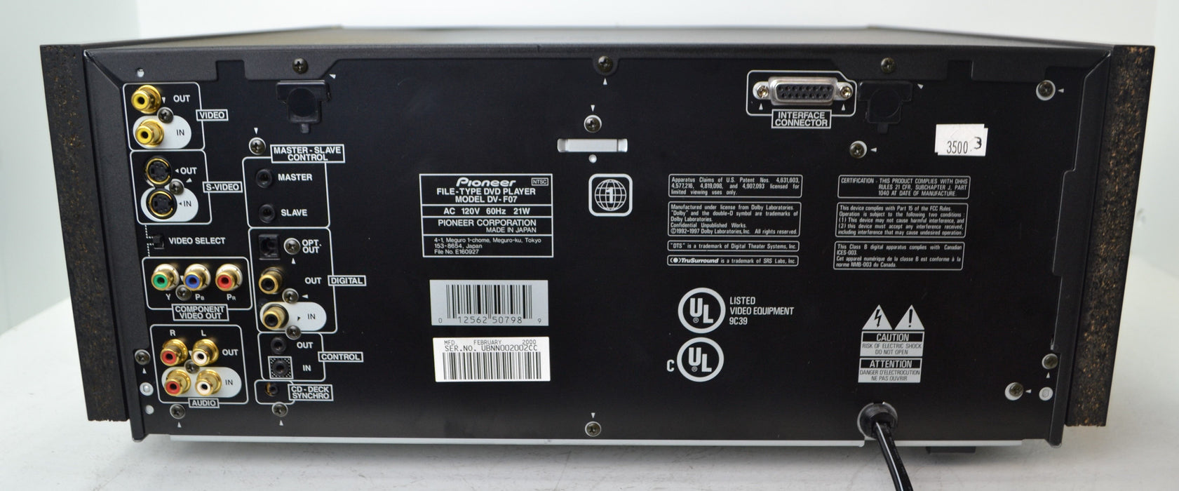 Pioneer Reference File-Type 300 Disc ELITE DVD Disc Changer DV-F07-Electronics-SpenCertified-refurbished-vintage-electonics