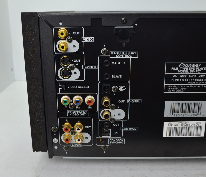 Pioneer Reference File-Type 300 Disc ELITE DVD Disc Changer DV-F07-Electronics-SpenCertified-refurbished-vintage-electonics