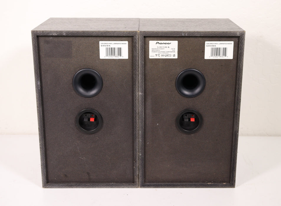 Pioneer S-H151B-K Small 2 Way Bookshelf Speaker Pair Ported-Speakers-SpenCertified-vintage-refurbished-electronics