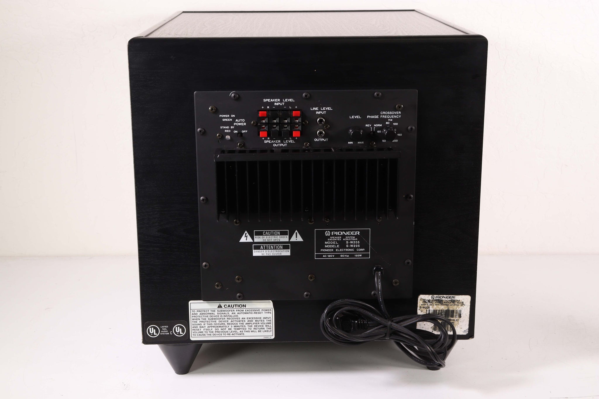 Pioneer SW205 12 Inch Powered Subwoofer Speaker System