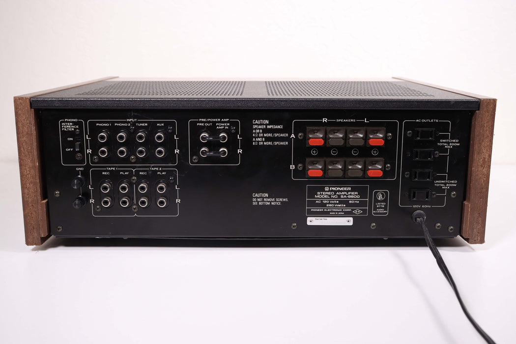 Pioneer SA-8800 Stereo Integrated Amplifier Very High Quality-Stereo Systems-SpenCertified-vintage-refurbished-electronics