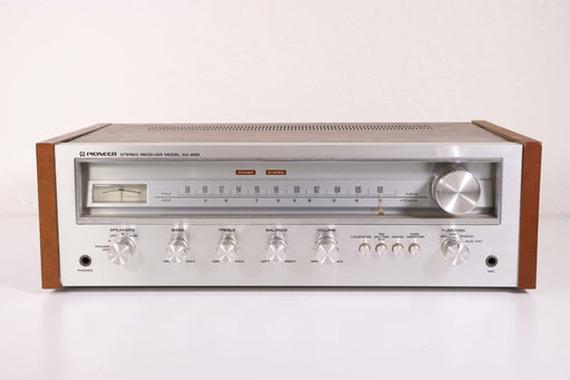 Pioneer SX-450 Stereo Receiver AM FM Amplifier Home System Wood Sides Silver Vintage-Audio Amplifiers-SpenCertified-vintage-refurbished-electronics