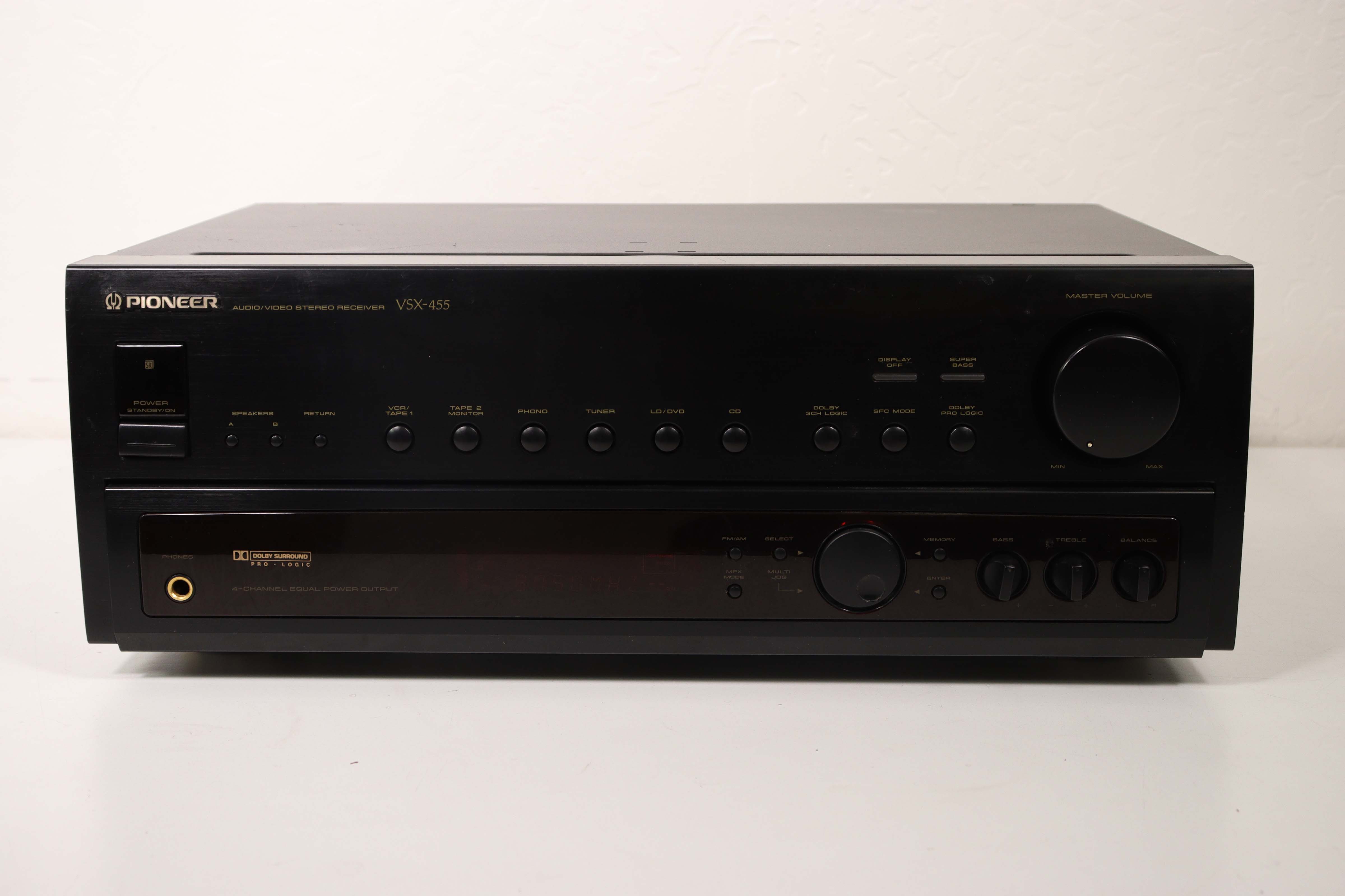 Pioneer VSX-455 Audio/Video Stereo Receiver Home Amplifier System (No  Remote)