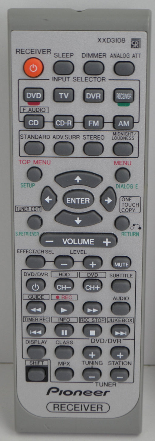 Pioneer XXD3108 Remote Control Transmitter Clicker for Receiver HTP-3800-Remote-SpenCertified-refurbished-vintage-electonics