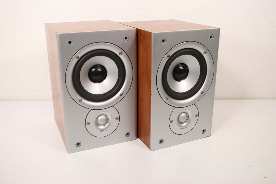 PolkAudio Monitor 30 Small 2 Way Bookshelf Speaker Pair Light Brown-Speakers-SpenCertified-vintage-refurbished-electronics