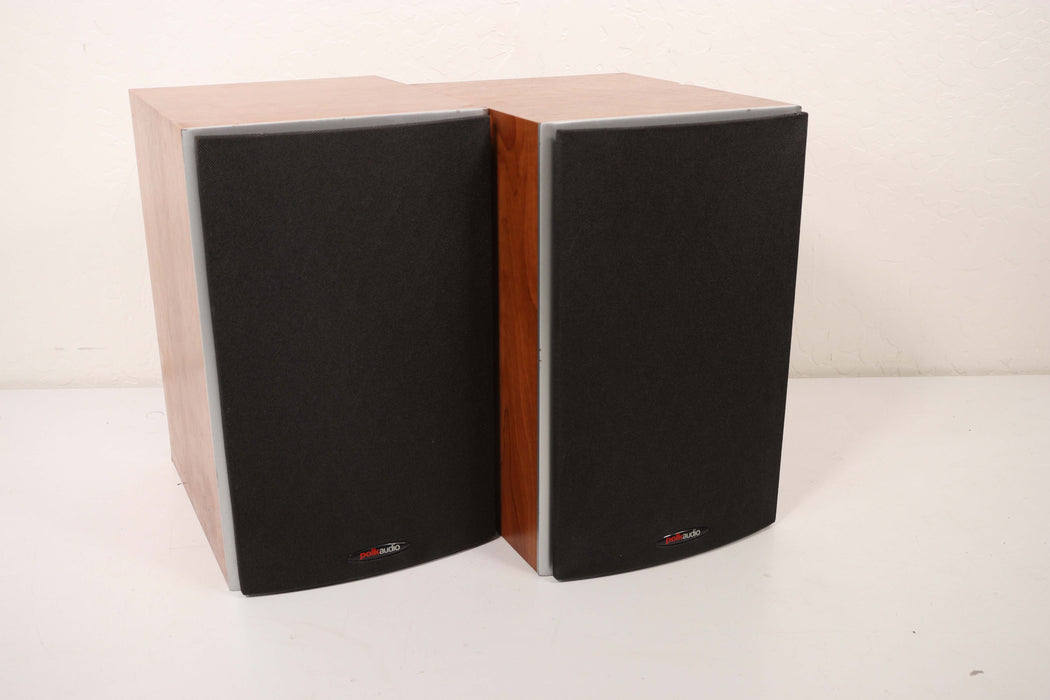 PolkAudio Monitor 30 Small 2 Way Bookshelf Speaker Pair Light Brown-Speakers-SpenCertified-vintage-refurbished-electronics