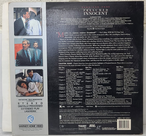 Presumed Innocent with Harrison Ford LaserDisc Movie-Electronics-SpenCertified-refurbished-vintage-electonics