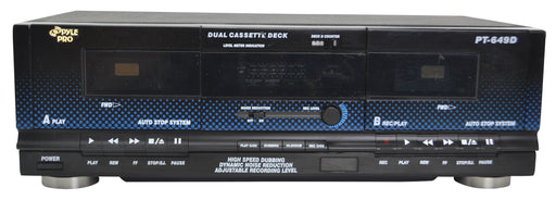 Pyle Pro PT-649D High Speed Dubbing Dual Cassette Deck-Electronics-SpenCertified-refurbished-vintage-electonics