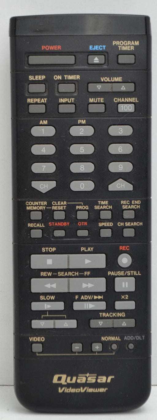 Quasar VSQS1294 VCR VHS Player Remote Control OEM-Remote-SpenCertified-refurbished-vintage-electonics