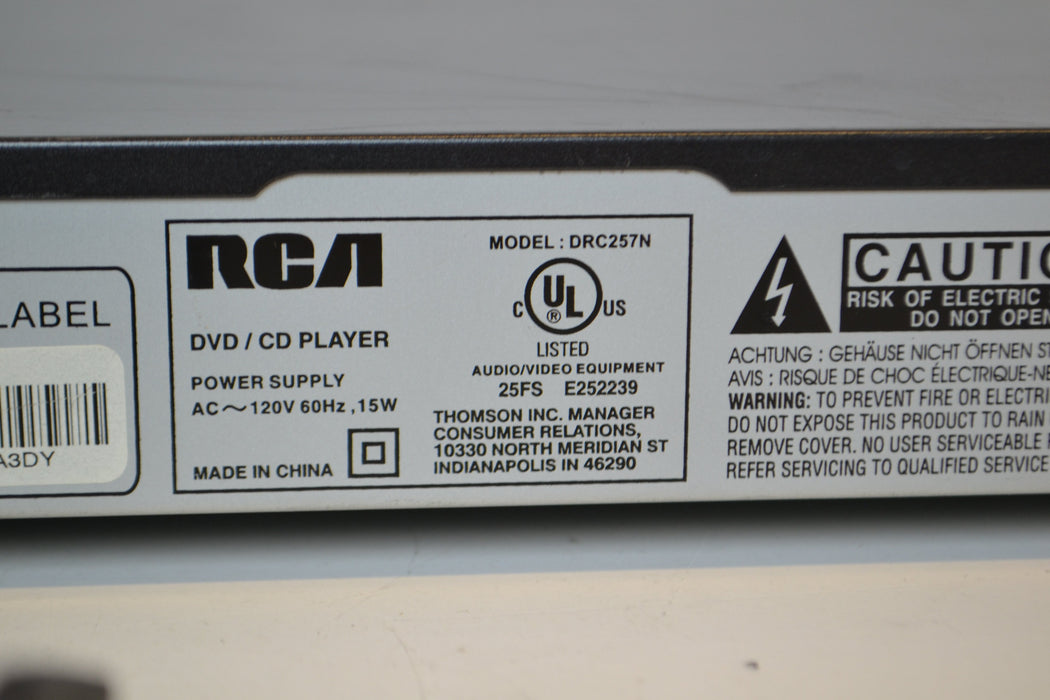 RCA DRC257N Single Disc DVD Player-Electronics-SpenCertified-refurbished-vintage-electonics