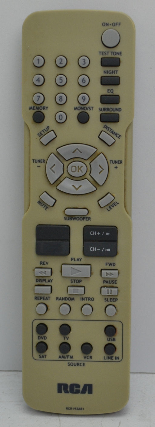 RCA - RCR192AB1 - Remote Control Transmitter - Sound System DVD TV USB SAT AM/FM VCR Line-In-Remote-SpenCertified-refurbished-vintage-electonics