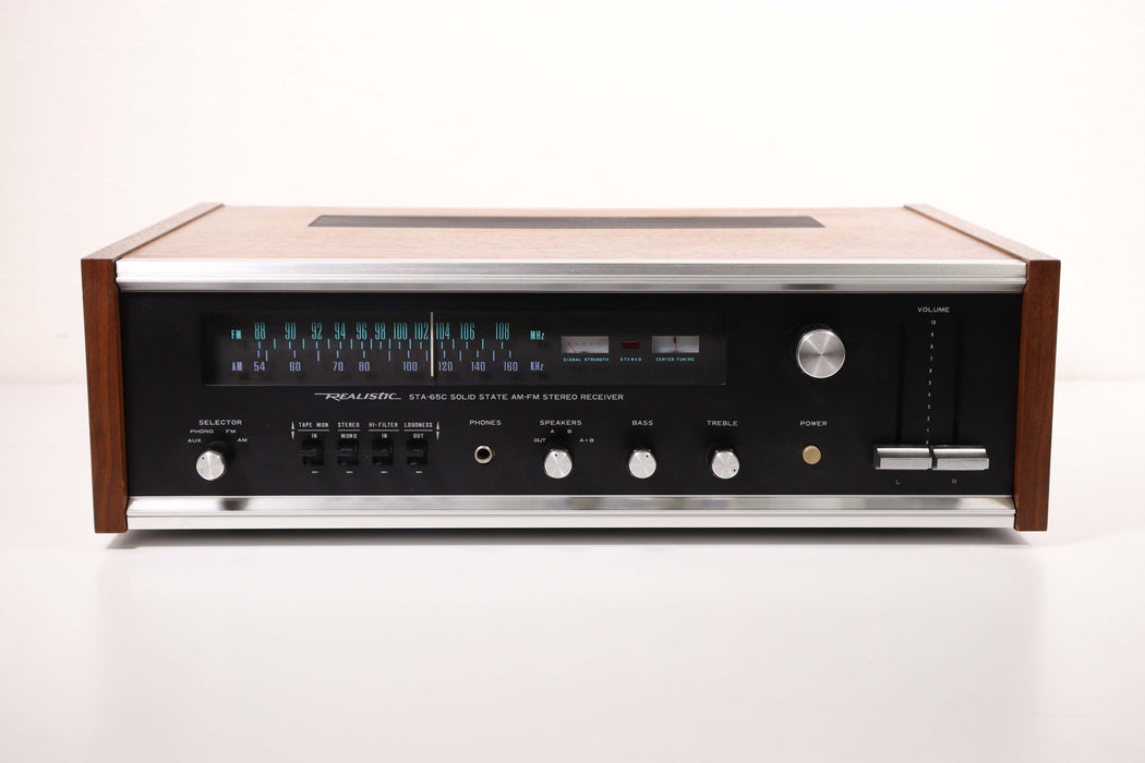 Realistic STA-65C Solid State AM-FM Stereo Receiver Wood Case and Sides-Stereo Systems-SpenCertified-vintage-refurbished-electronics