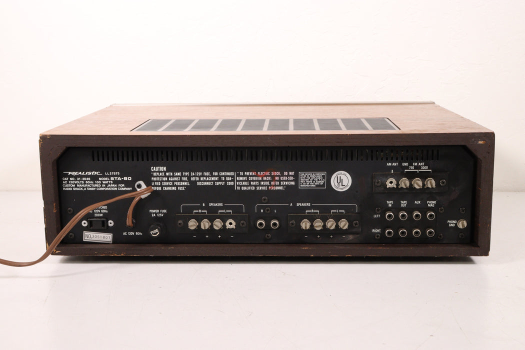 Realistic STA-80 Receiver Solid State AM/FM Radio-Audio & Video Receivers-SpenCertified-vintage-refurbished-electronics