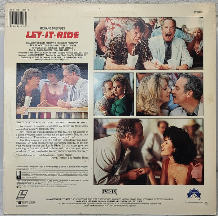 Richard Dreyfuss Let It Ride LaserDisc Movie-Electronics-SpenCertified-refurbished-vintage-electonics