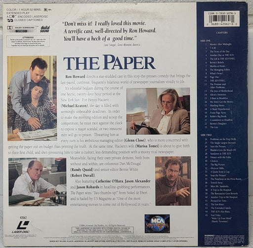 Ron Howard's The Paper LaserDisc Movie-Electronics-SpenCertified-refurbished-vintage-electonics