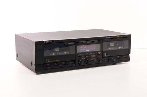 SCOTT D4002 STEREO AUTO REVERSE DUAL CASSETTE DECK-Cassette Players & Recorders-SpenCertified-vintage-refurbished-electronics
