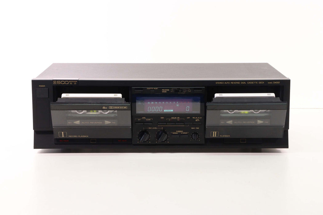 SCOTT D4002 STEREO AUTO REVERSE DUAL CASSETTE DECK-Cassette Players & Recorders-SpenCertified-vintage-refurbished-electronics