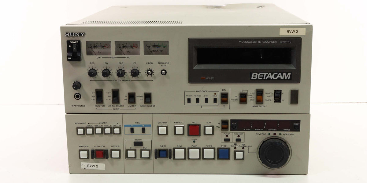 SONY BetaCam BVW-40 Professional Betamax Video Cassette Player (Not Te ...
