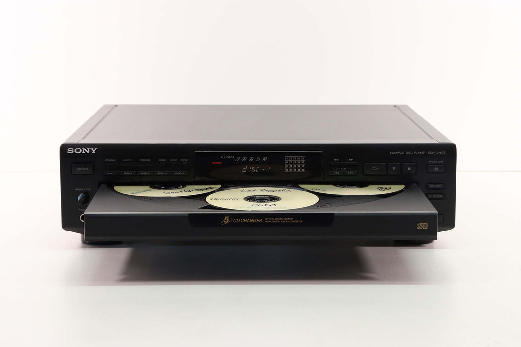 SONY CDP-C450Z 5-Disc CD CHANGER Compact Disc Player-CD Players & Recorders-SpenCertified-vintage-refurbished-electronics