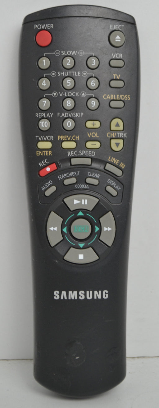 Samsung VCR Remote Control 00003A Controller Transmitter VHS Player-Remote-SpenCertified-refurbished-vintage-electonics